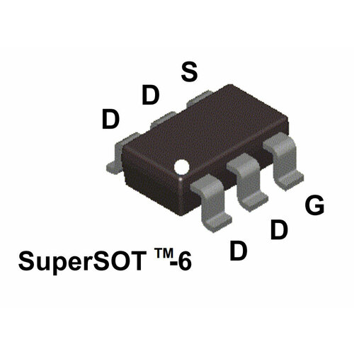 Микросхема FDC654P P-Channel MOSFET 30V SUPERSOT6