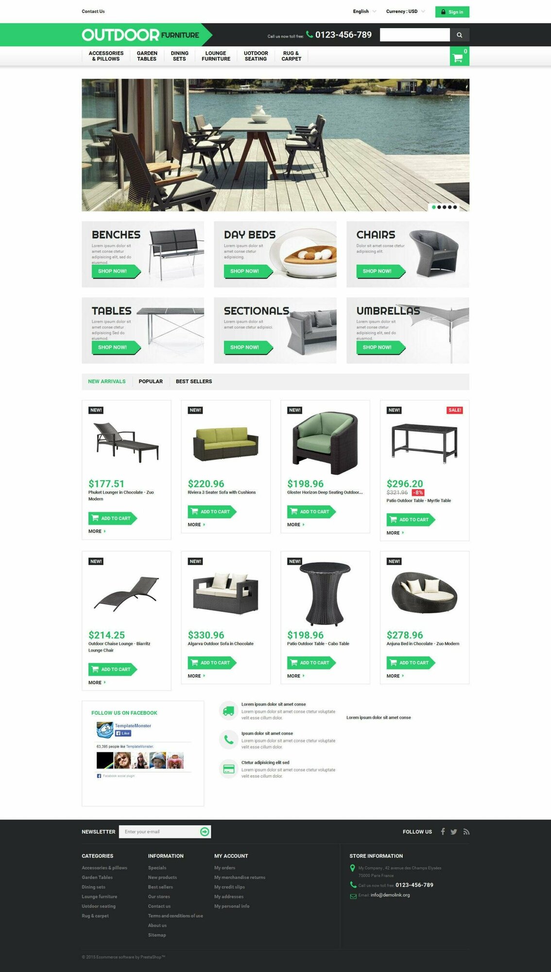 фото Outdoor Furniture Тема PrestaShop