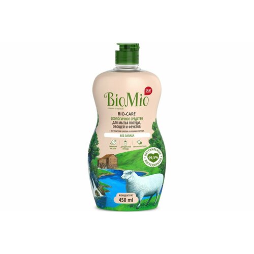 Средство для мытья посуды, овощей и фруктов 450 мл BIOMIO 