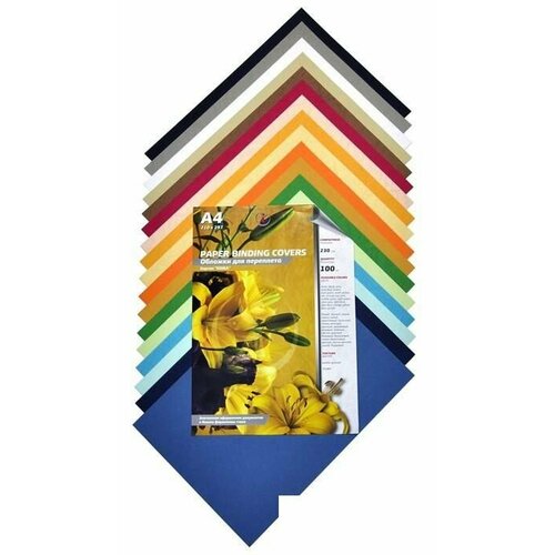 Обложка для переплета А4 Реалист, 230мкм, картон, белый, тиснение под кожу, 100шт.