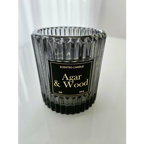 Agar wood -ароматическая свеча/древесно сладковатый аромат/160g