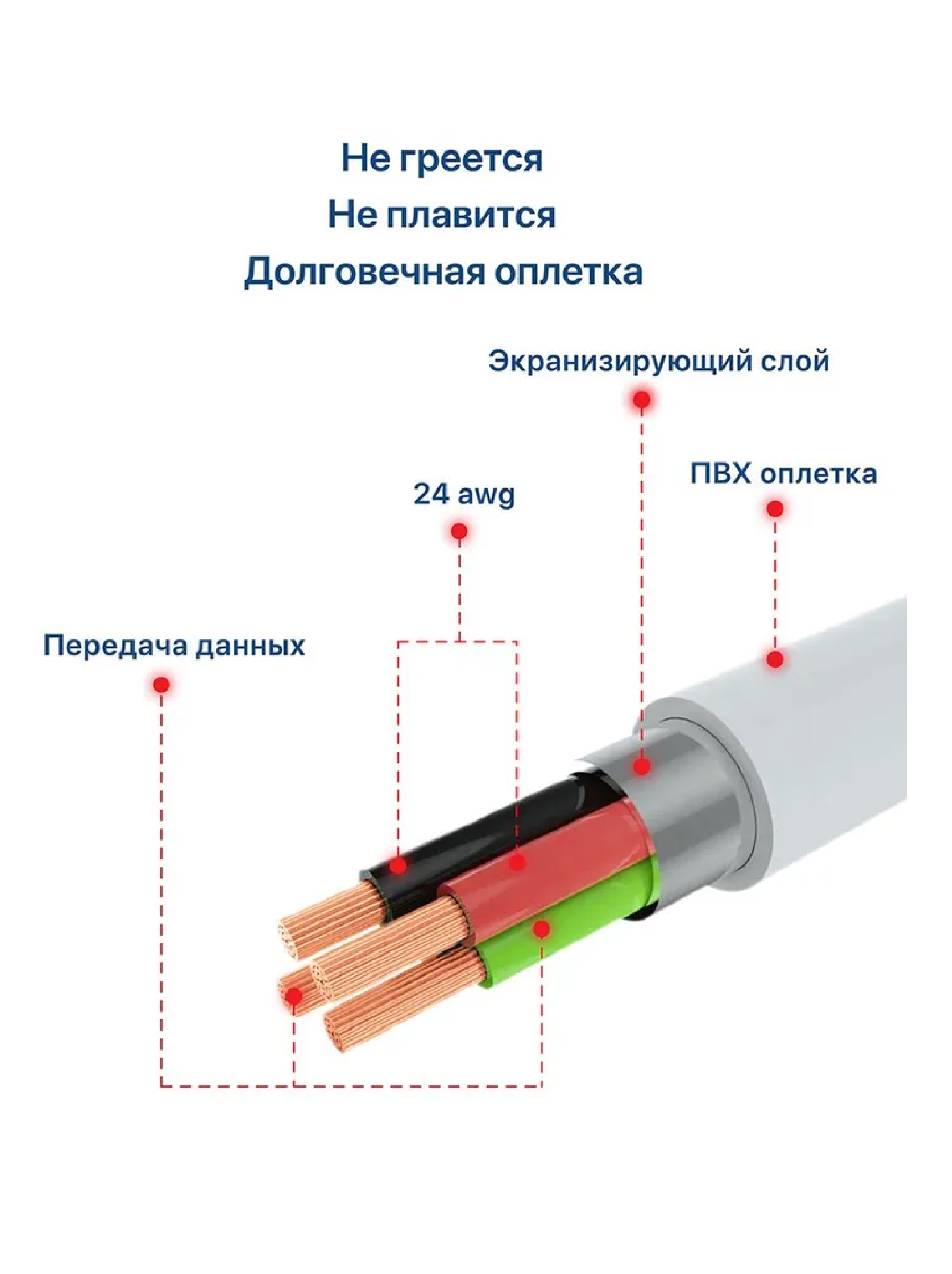 Переходник для наушников Type-C на AUX Jack 35mm кабель В коробке