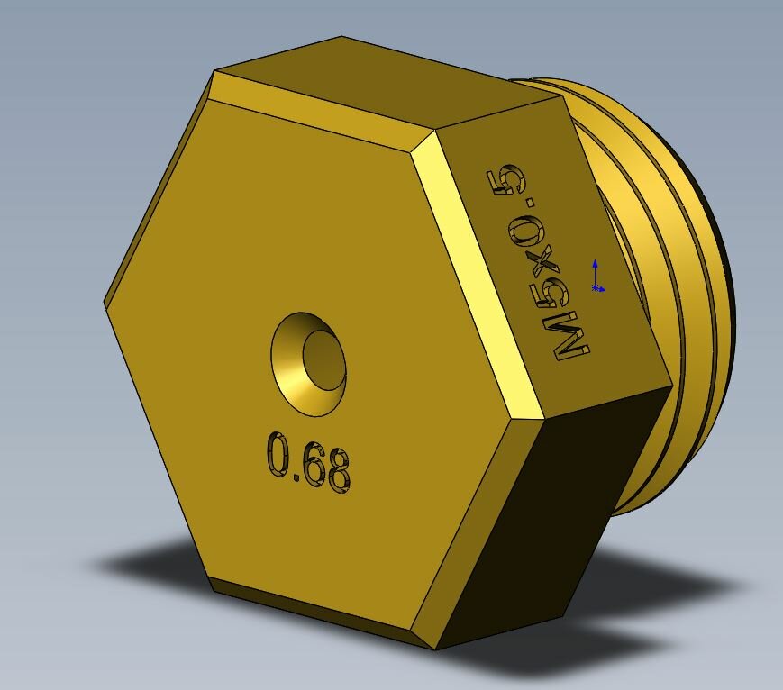 Комплект форсунок (жиклеров) для перевода на сжиженный газ резьба M5*05 отверстие 068 кол-во 15 штук