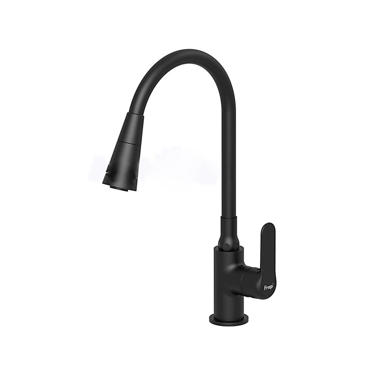 Смеситель для кухни FRAP, F4417-6 с гибким изливом, черный, латунь