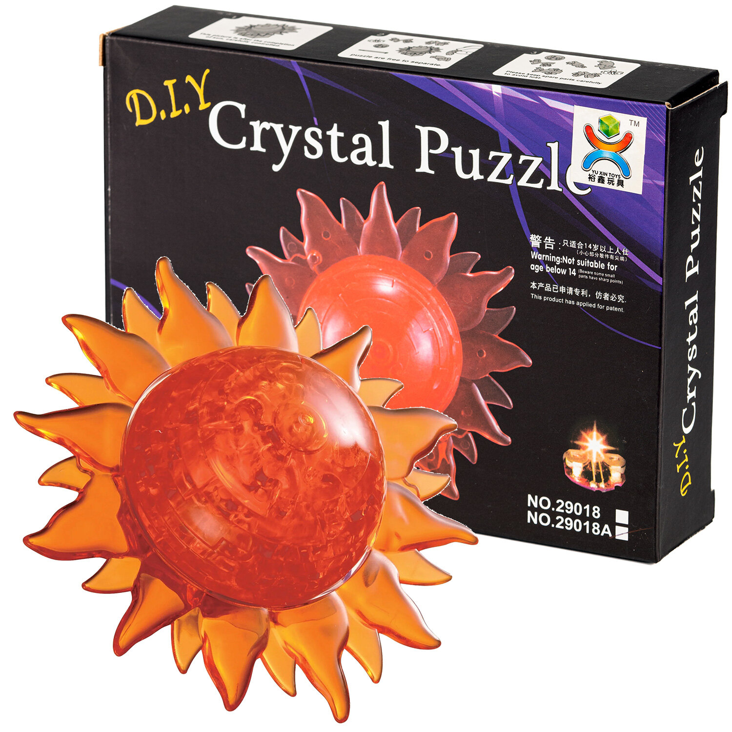 3D-Пазл Yuxin "Солнце" Crystal Puzzle, Красное