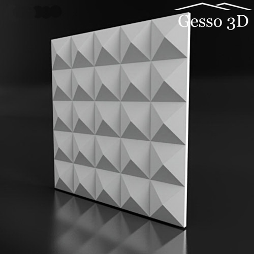 Гипсовая панель Gesso 3D Rock 500x500x25 мм, Упаковка 20 шт, 5 м2