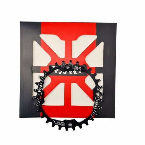 Звезда VXM NARROW WIDE 104BCD 30T, AL7075 mtb bike square hole crankset 104bcd bicycle crank sprocket 152mm 170mm 30t 32t 34t 36t 38t narrow wide single speed chainring