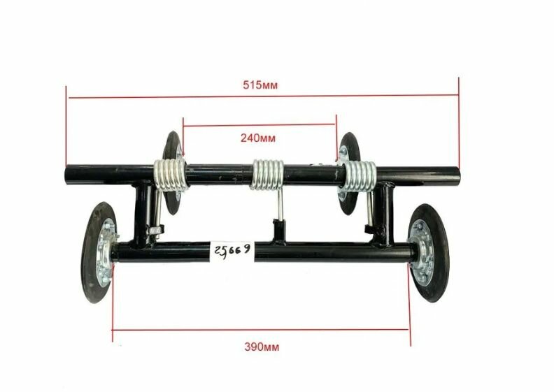 Тележка 3-х пружинная (гусеница 500мм)(узкий каток)