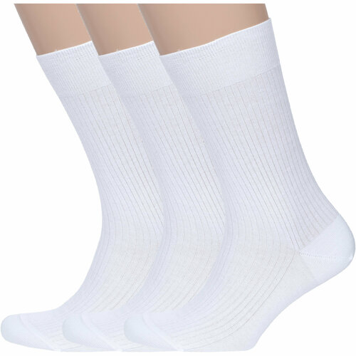 фото Носки rusocks, 3 пары, размер 31, белый