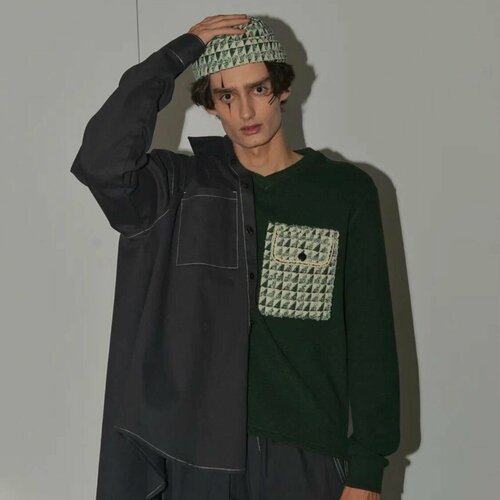 фото Лонгслив, размер 48-52рост 180-190, зеленый нет бренда