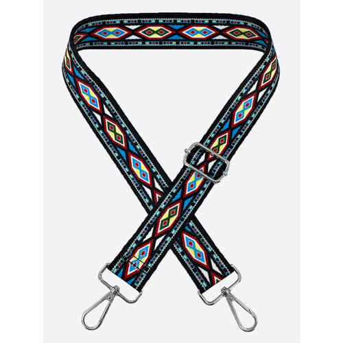 Ремень для сумки Raffinni, черный, красный, голубой, белый