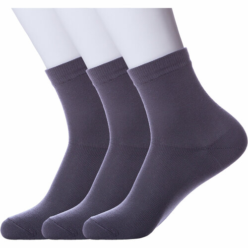 фото Носки lorenzline 3 пары, размер 20-22, серый