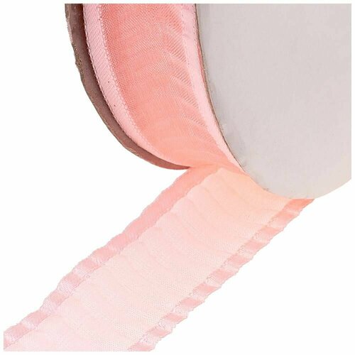 Лента капроновая гофре персиковый ширина 25 см длина 456 м 947₽