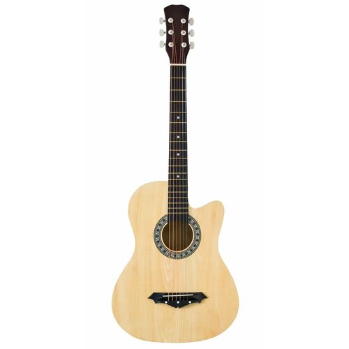Акустическая гитара матовая, бежевая. Размер 7/8 (38 дюймов) Jordani JD3820 N