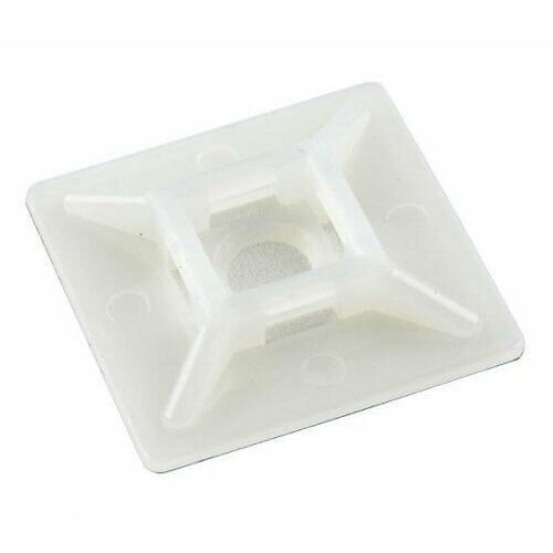 Площадка самоклеящаяся BNH B-HTA-20 диаметр 3,2мм, 19х19мм, нейлон, 100 шт, цвет: белый