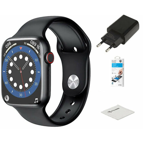 Умные часы Hoco Y5 Pro Black 207646 Выгодный набор подарок серт 200Р 508600₽