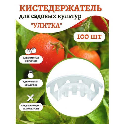 Благодатное земледелие Кистедержатель для томатов прозрачный 100 шт Благодатное земледелие бесцветный