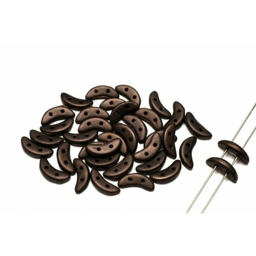 Бусины Crescent beads 10х3мм, цвет 0310-MLZ23980 Matte Dark Bronze, 708-001, 5г (около 40 шт)