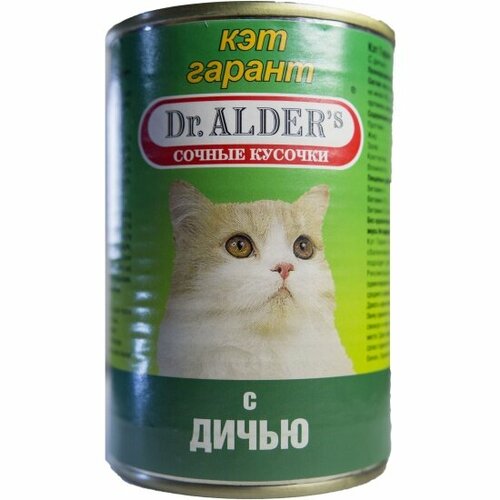 Корм влажный Dr. Alders для кошек Дичь 415г х 24шт.