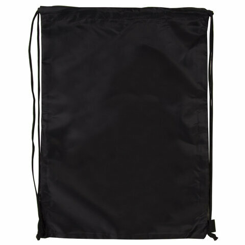 Мешок для обуви BRAUBERG, прочный, на шнурке, черный, 42x33 см, 227143