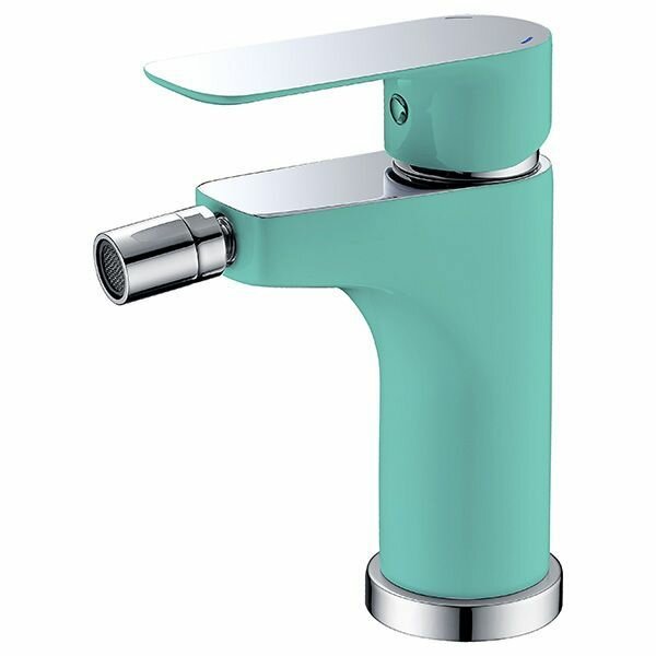фото Смеситель для биде Triton, модель 19506 L, рычажный, бирюзовый