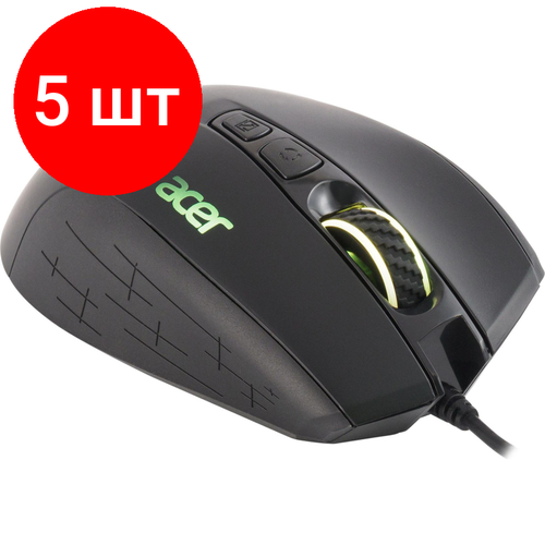 Комплект 5 штук Мышь компьютерная Acer OMW124 черный оптическая 6400dpi8but ZL MCEEE00Y 960900₽