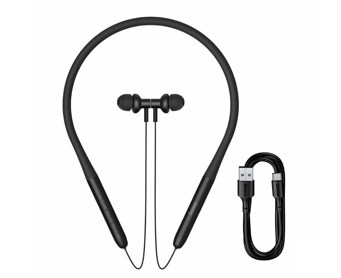 Беспроводные шейные наушники для спорта BASEUS Bowie P1x Neckband Bluetooth 5.3 170mAh Черный