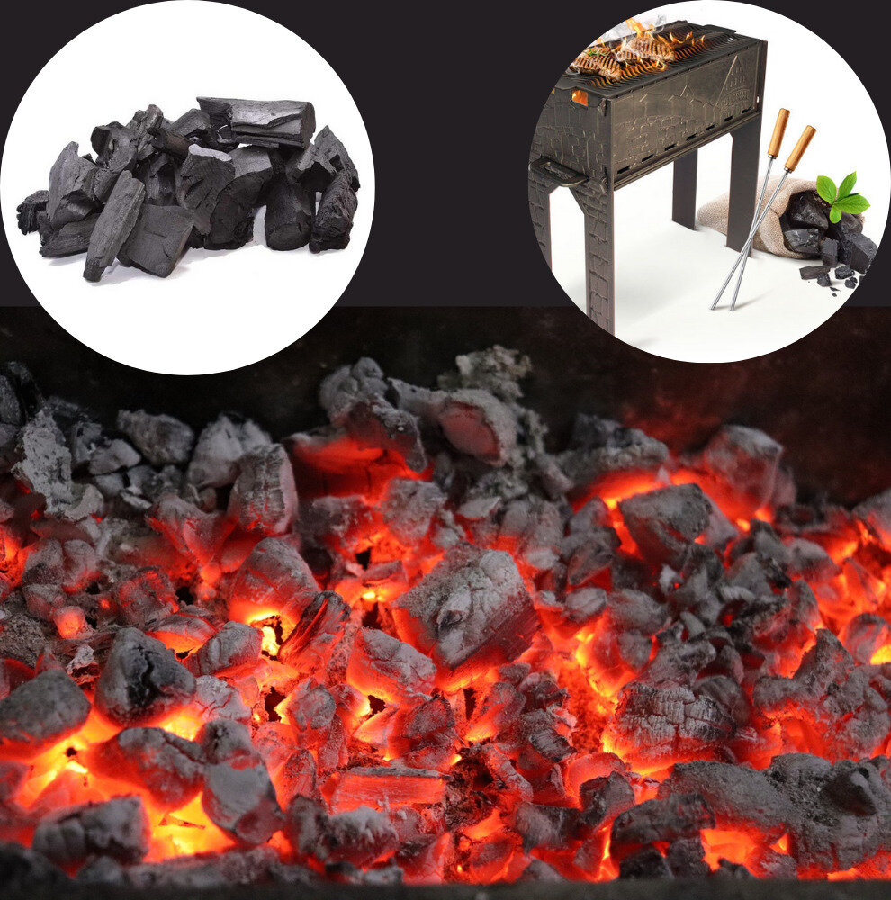 Уголь древесный для мангала, гриля, Уголь для барбекю. 3 кг. - фотография № 2