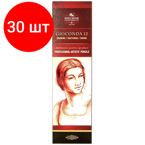 Комплект 30 штук, Мел KOH-I-NOOR художественный белый в карандаше GIOCONDA 8801001001KS