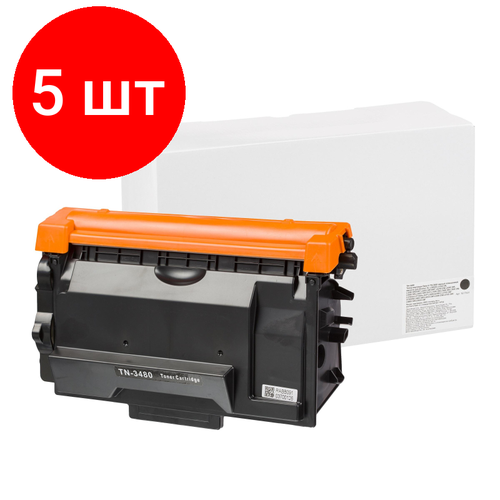 Комплект 5 штук, Тонер-картридж Retech TN-3480 чер. пов. емк. для Brother HL-L6300/DCP-L5500 картридж easyprint lb 3480 tn 3480 tn3480 для принтеров brother черный