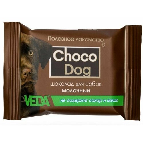 Choco Dog молочный шоколад для взрослых собак всех пород 15г, Veda, 10 шт.