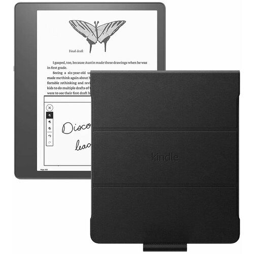 Электронная книга Amazon Kindle Scribe 64Gb + обложка Leather Black черный