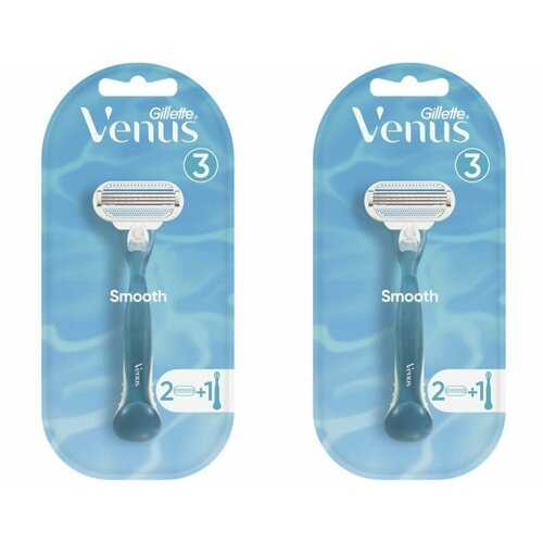 Gillette Станок для бритья + 2 кассеты, Venus, 2 уп