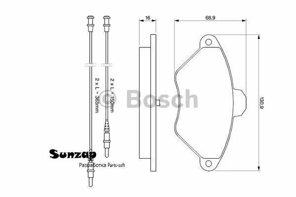 Тормозные колодки Bosch - фото №1