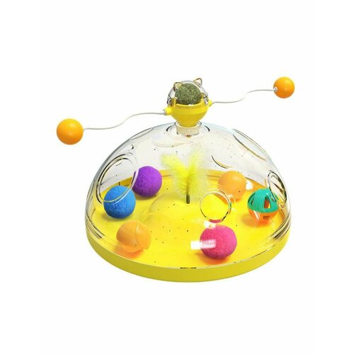 Игрушка для кошек Ветряная мельница с кошачьей мятой 31185см D251см бирюзовая 1750₽