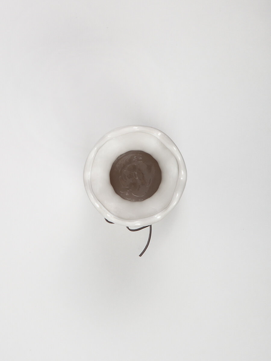 Ваза Ismat Decor "VM-72LW", настольная, керамическая, белая, 24x12 см — фото 1