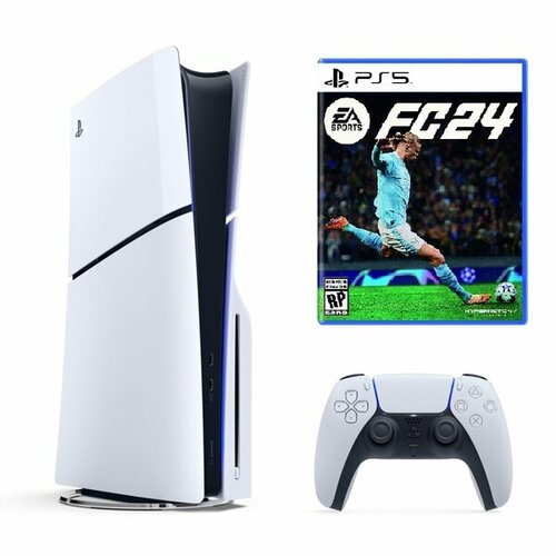 Игровая приставка Sony PlayStation 5 Slim, с дисководом, 1 ТБ + FIFA 24