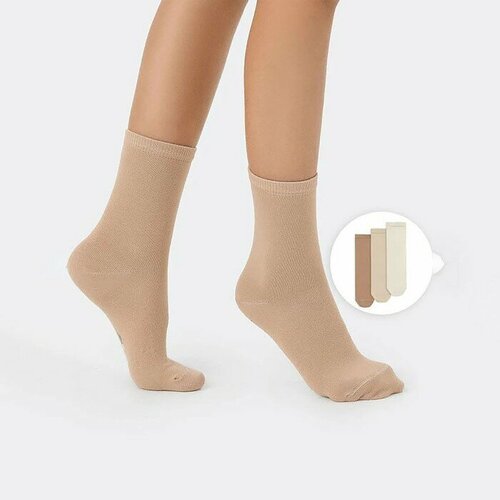 Носки MARK FORMELLE размер 32/34, бежевый, коричневый носки yaproq комплект 3 пары подростковые классические цвет серый размер 31 34