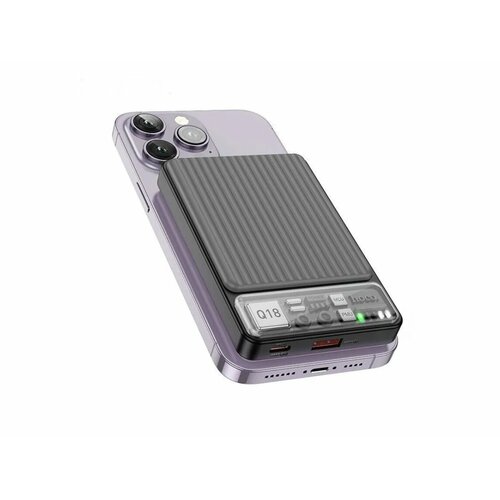 Магнитный аккумулятор с беспроводной зарядкой HOCO Q18 Mini Size 10000 mAh Qi 15WPD 20WSCP 225W Черный 465000₽