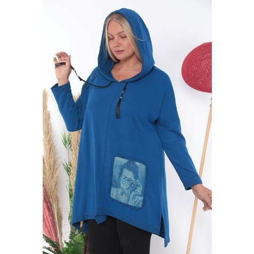 Туника Zedd Plus, размер 4XL, голубой