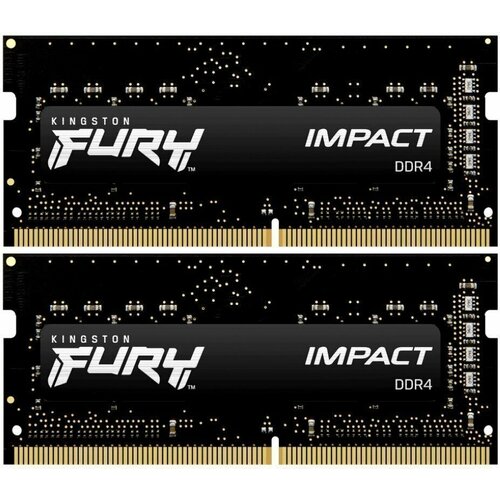 Оперативная память 16Gb DDR4 3200MHz Kingston Fury Impact SO-DIMM KF432S20IBK216 2x8Gb KIT 484000₽