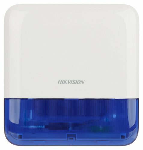 Оповещатель уличный беспроводной (синий индикатор) AX PRO (DS-PS1-E-WE Blue) | код. 302401665 | Hikvision AX PRO ( 1шт. )