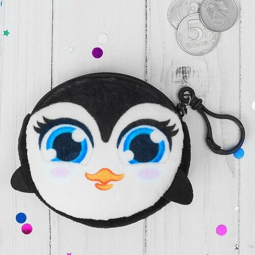 фото Кошелек сима-ленд, фактура гладкая, черный, белый