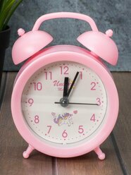 Часы настольные с будильником Milota pink