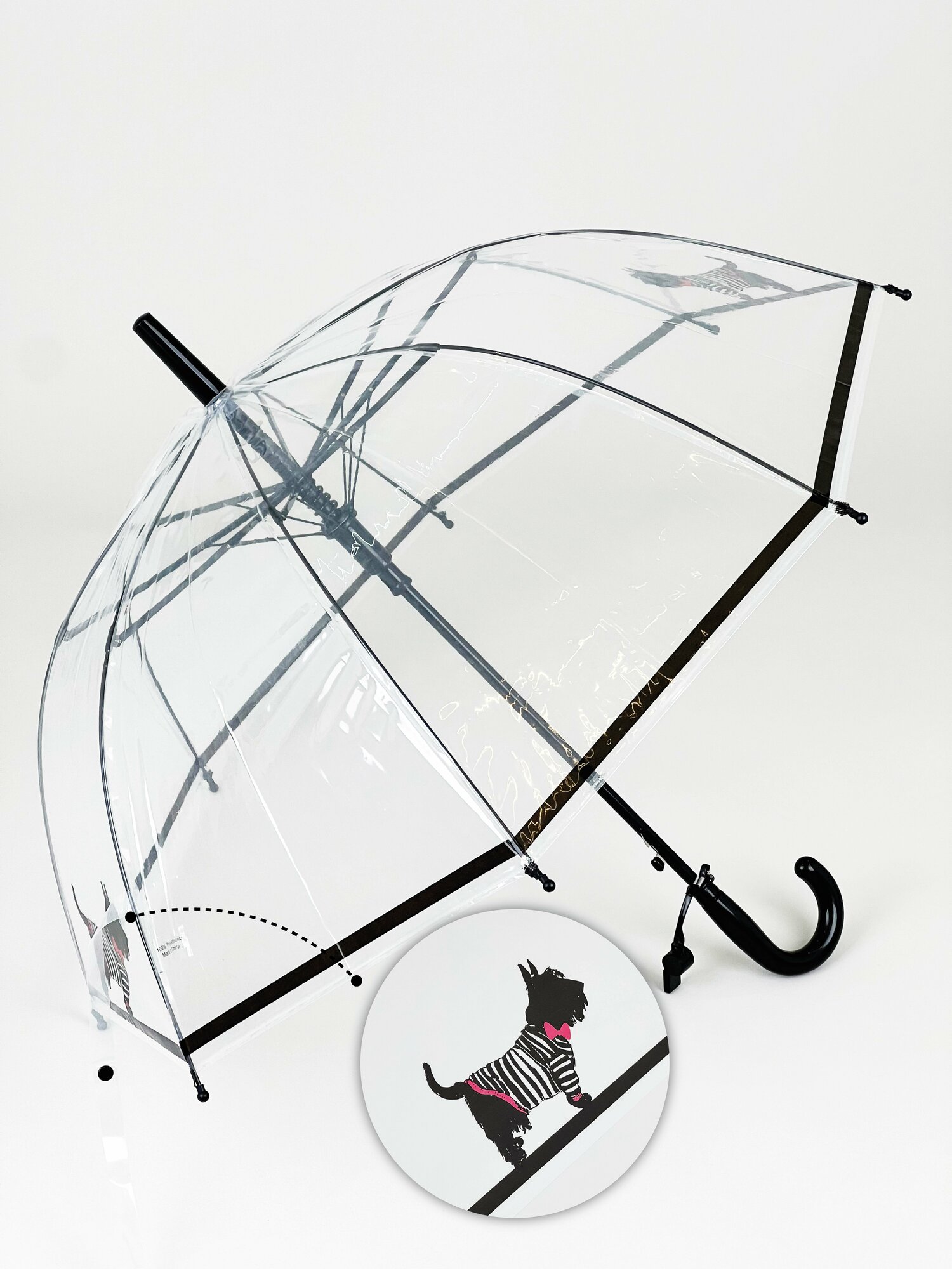 фото Прозрачный детский зонтик трость