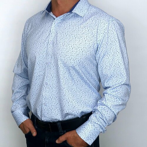фото Рубашка , размер xl, голубой alexander matin