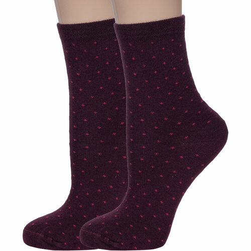 фото Носки rusocks, 2 пары, размер 23-25, бордовый