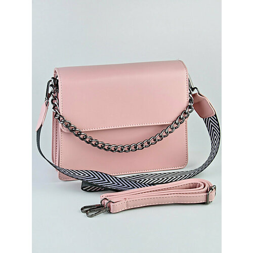 фото Сумка кросс-боди lotoc r1zenbag, фактура гладкая, розовый