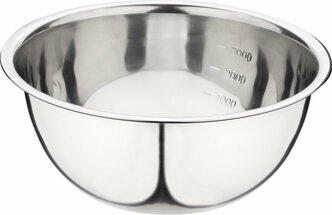 Миска (MALLONY Миска Bowl-Roll-28, объем 4300 мл, из нерж стали, зеркальная полировка, диа 28 см (003279))