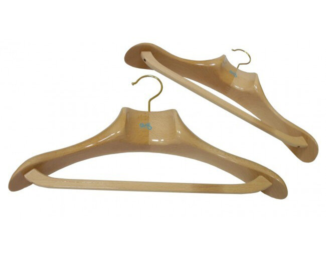 фото Широкие плечики для верхней одежды Aris-126 natur, Италия, деревянные